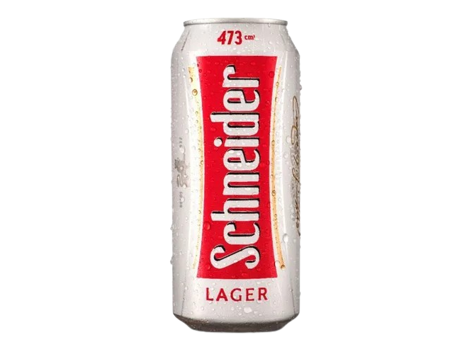 Cerveza Schneider lata x 473 cc