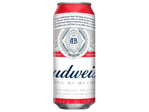 Cerveza Budweiser lata x 473 cc