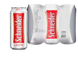 Six pack cerveza Schneider lata x 473 cc