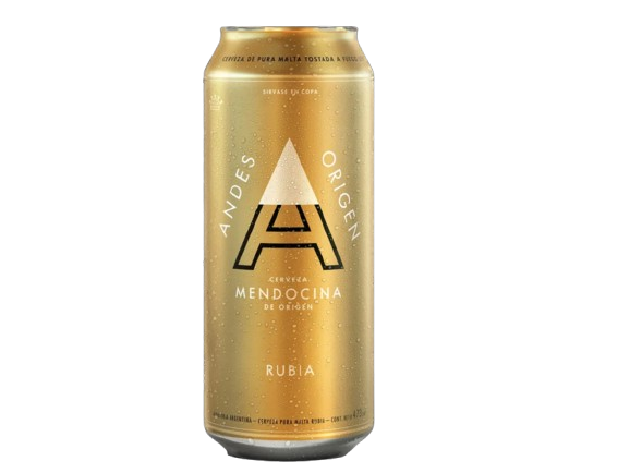 Cerveza Andes Origen rubia lata x 473 cc