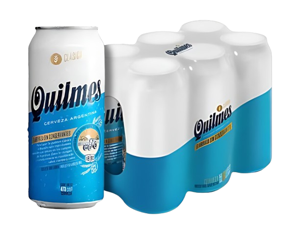 Six pack cerevza Quilmes lata x 473 cc