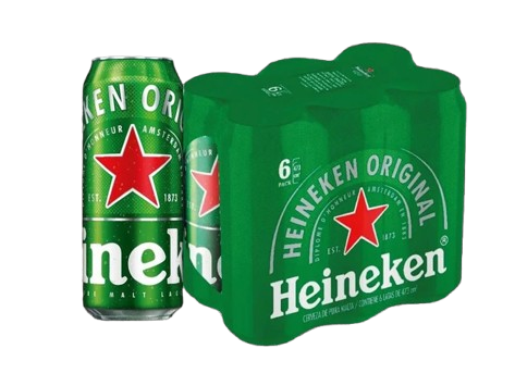 Six pack cerveza Heineken lata x 473 cc