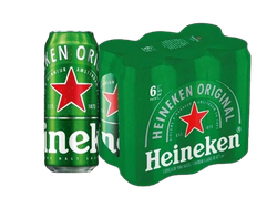 Six pack cerveza Heineken lata x 473 cc