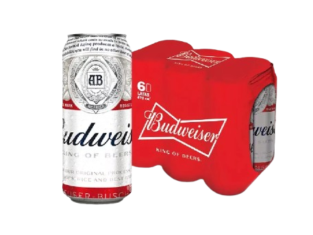 Six pack cerveza budweiser lata x 473 cc