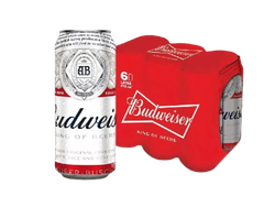 Six pack cerveza budweiser lata x 473 cc