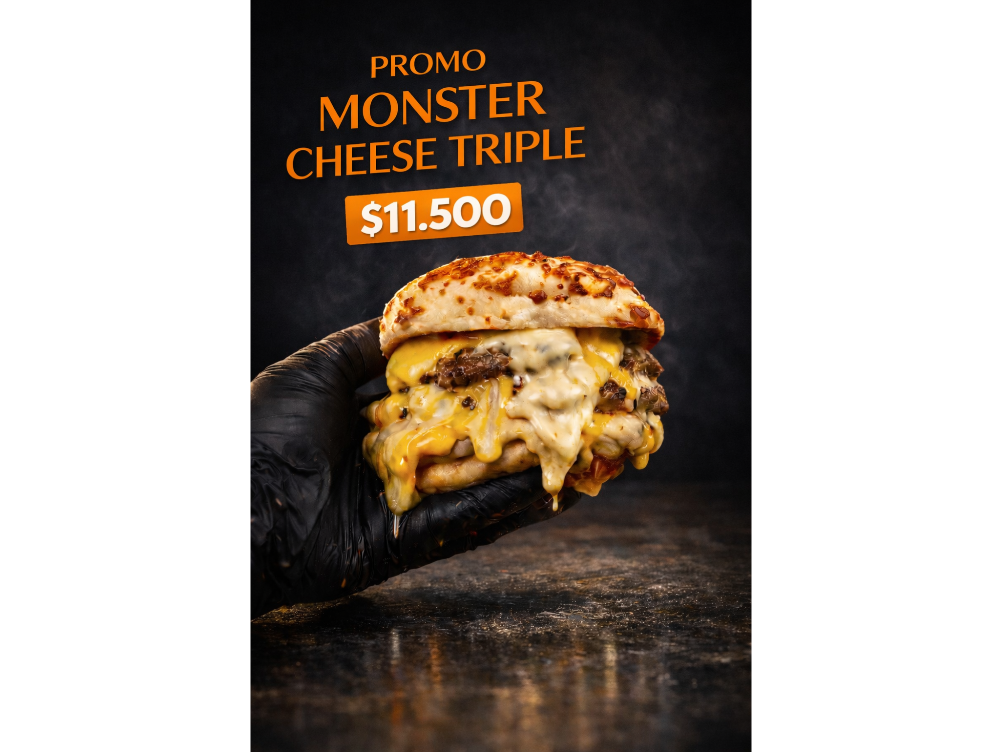 Promo monster cheese triple