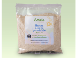 Harina de Mijo germinado tostado - AMOLA - 250 Gr