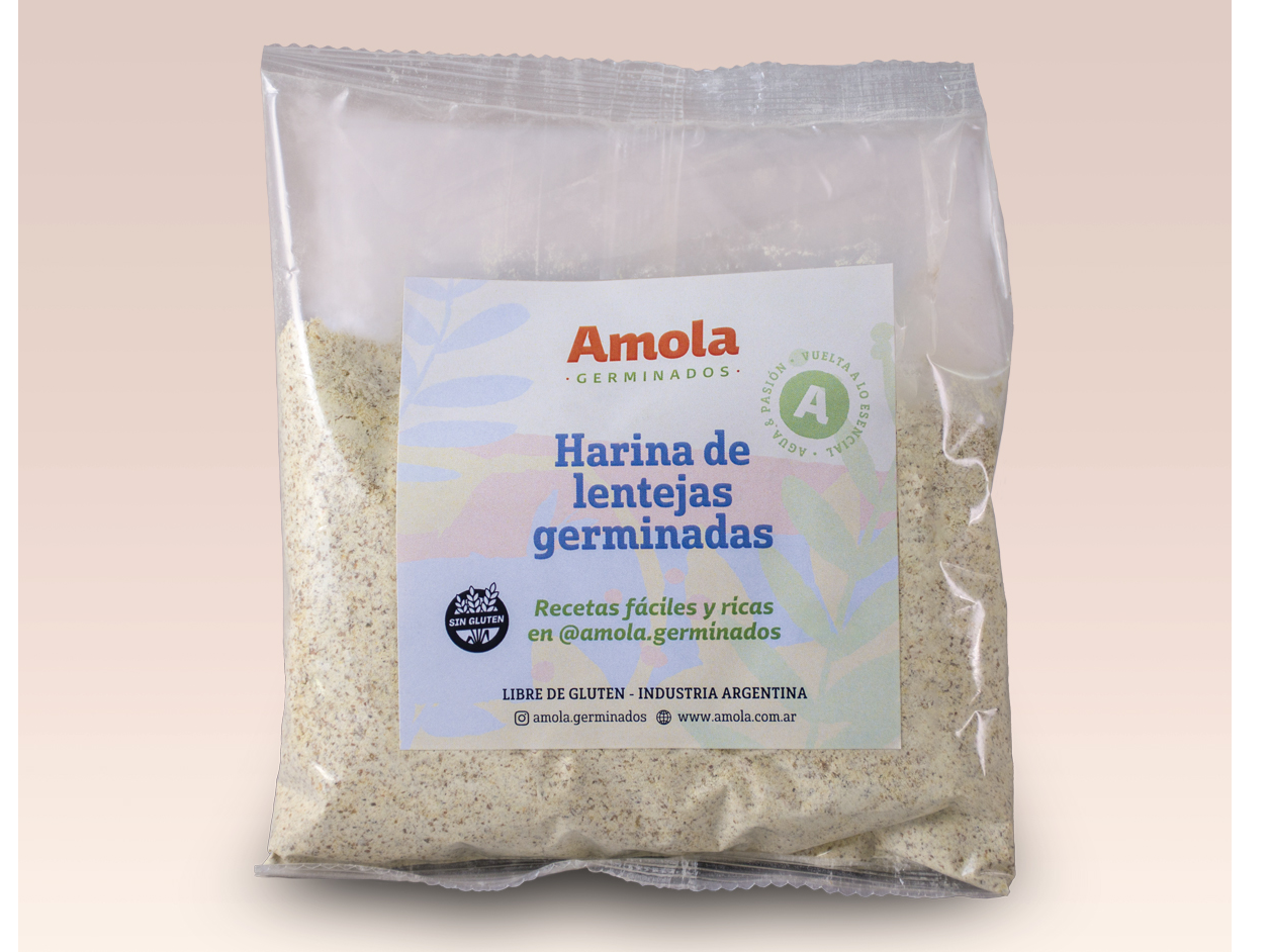 Harina de Lentejas Germinadas - AMOLA - 250 Gr