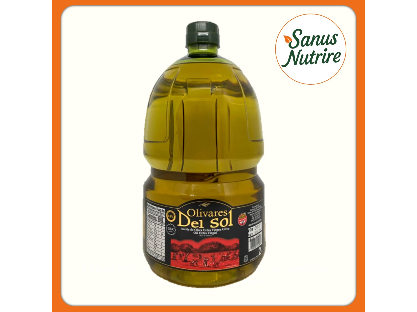 ACEITE DE OLIVA EXTRA VIRGEN OLIVARES DEL SOL X 2 Lt. - SIN TACC APTO KOSHER