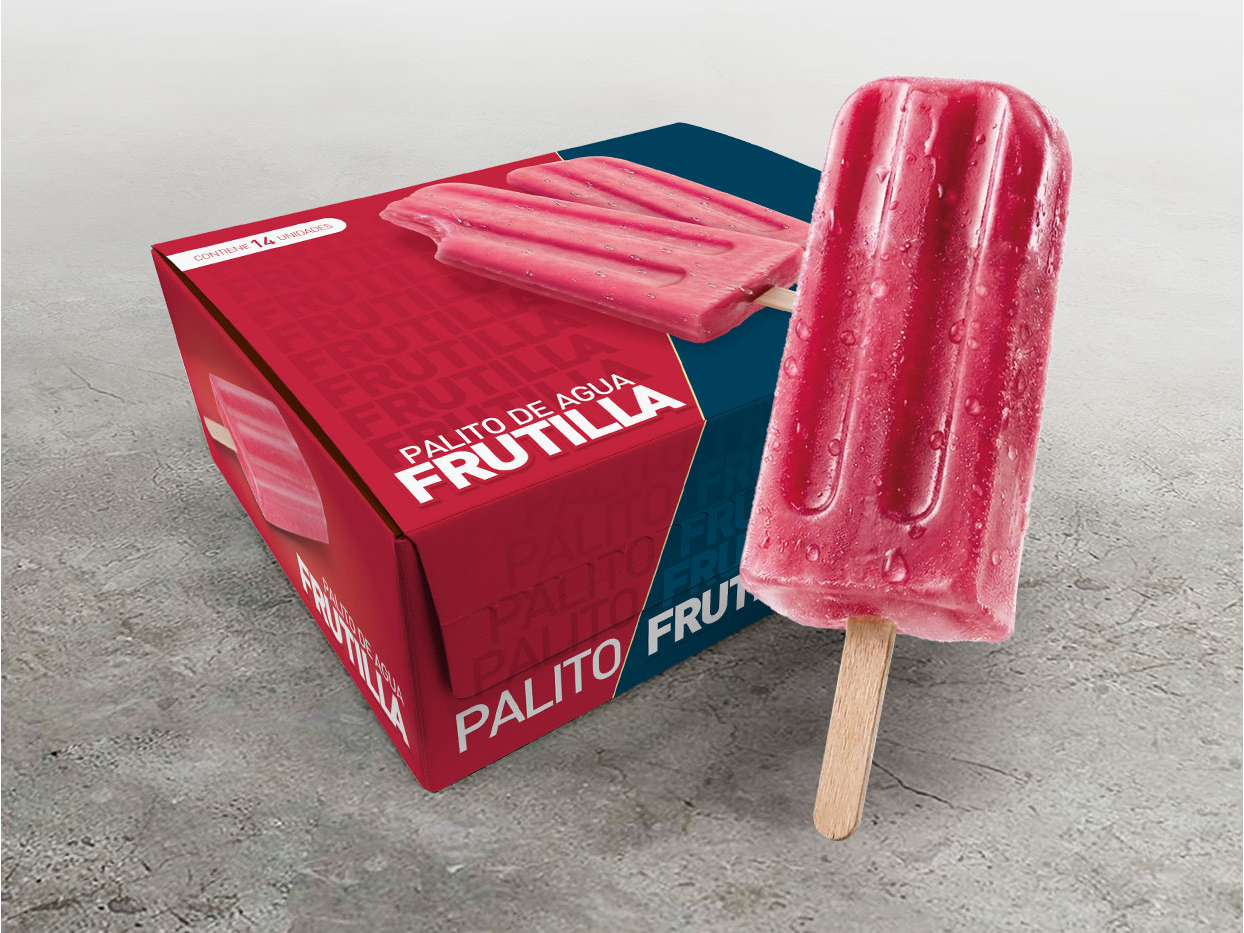 Caja palito frutilla al agua x14un