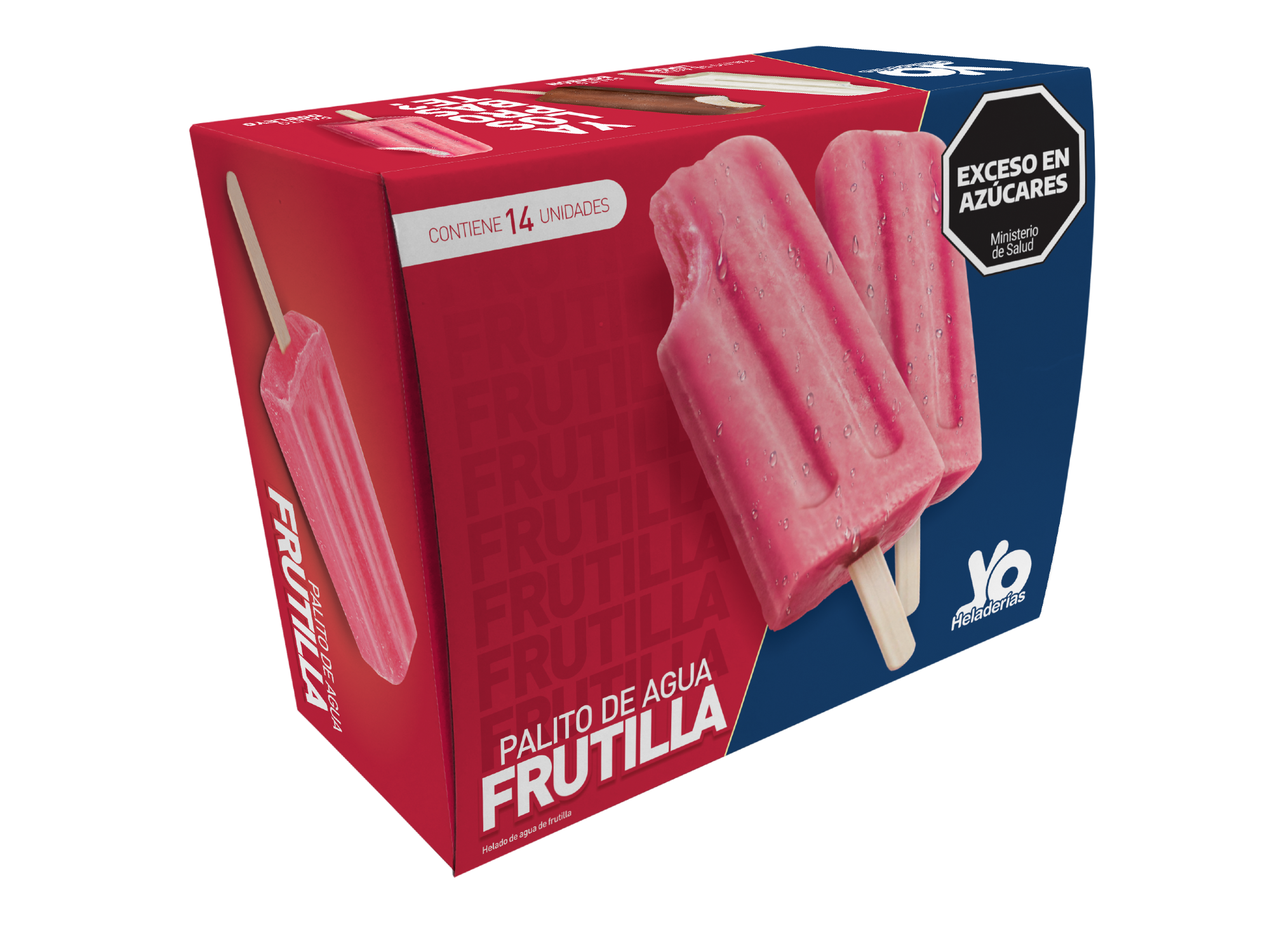 Caja palito frutilla al agua x14un