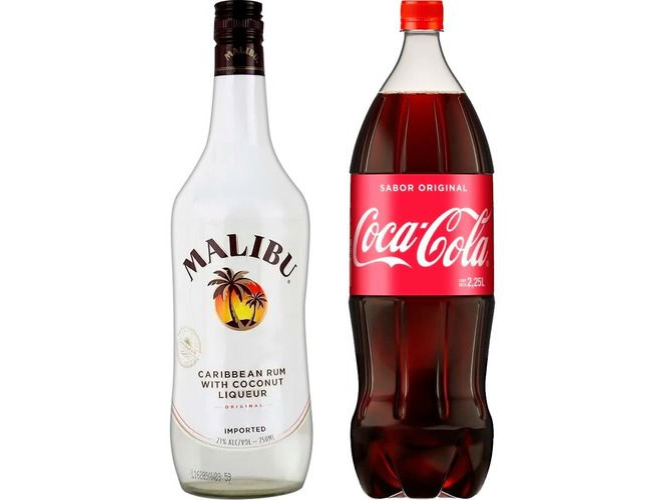 Promo Ron Malibu con 1 coca de 2,25