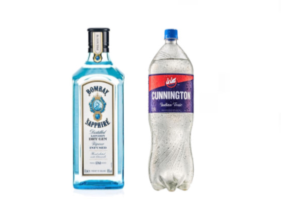 Promo Gin Bombay + 1 Agua tónica o 1 sprite de 2,25