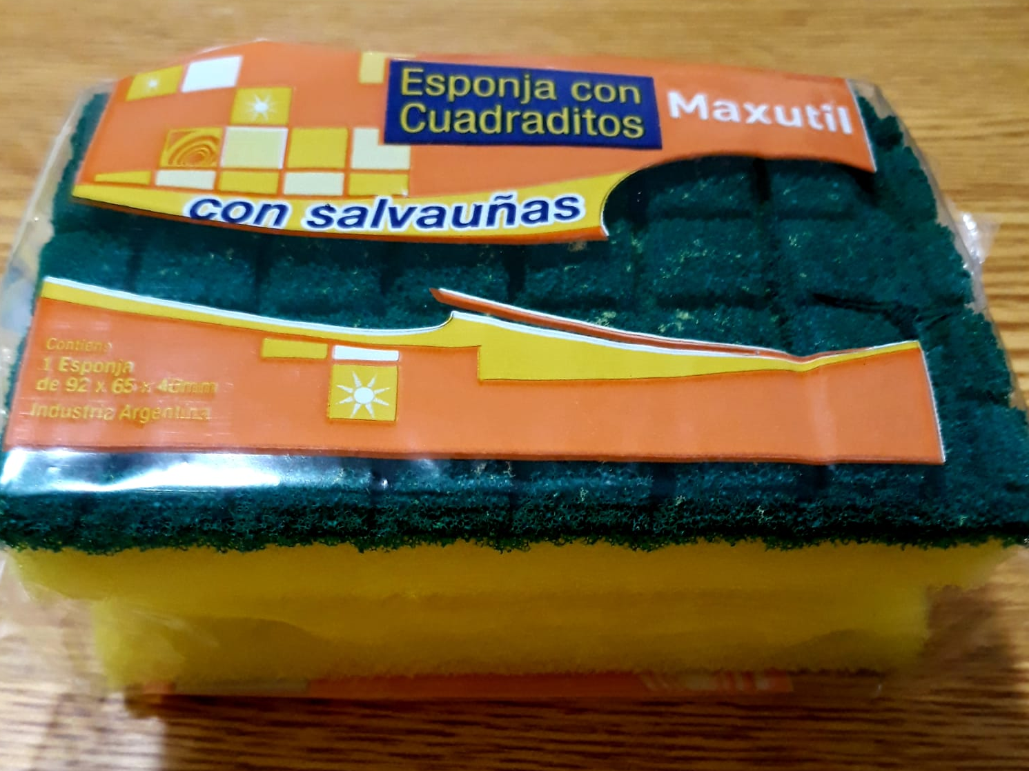Esponja con cuadraditos C/ Salva Uñas (COD120)