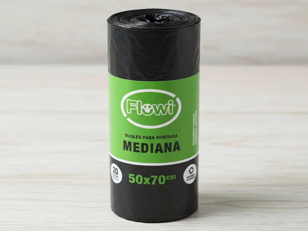 BOLSA DE RESIDUOS ROLLO PLEGADA 50 X70 X 20U (FLOWI)