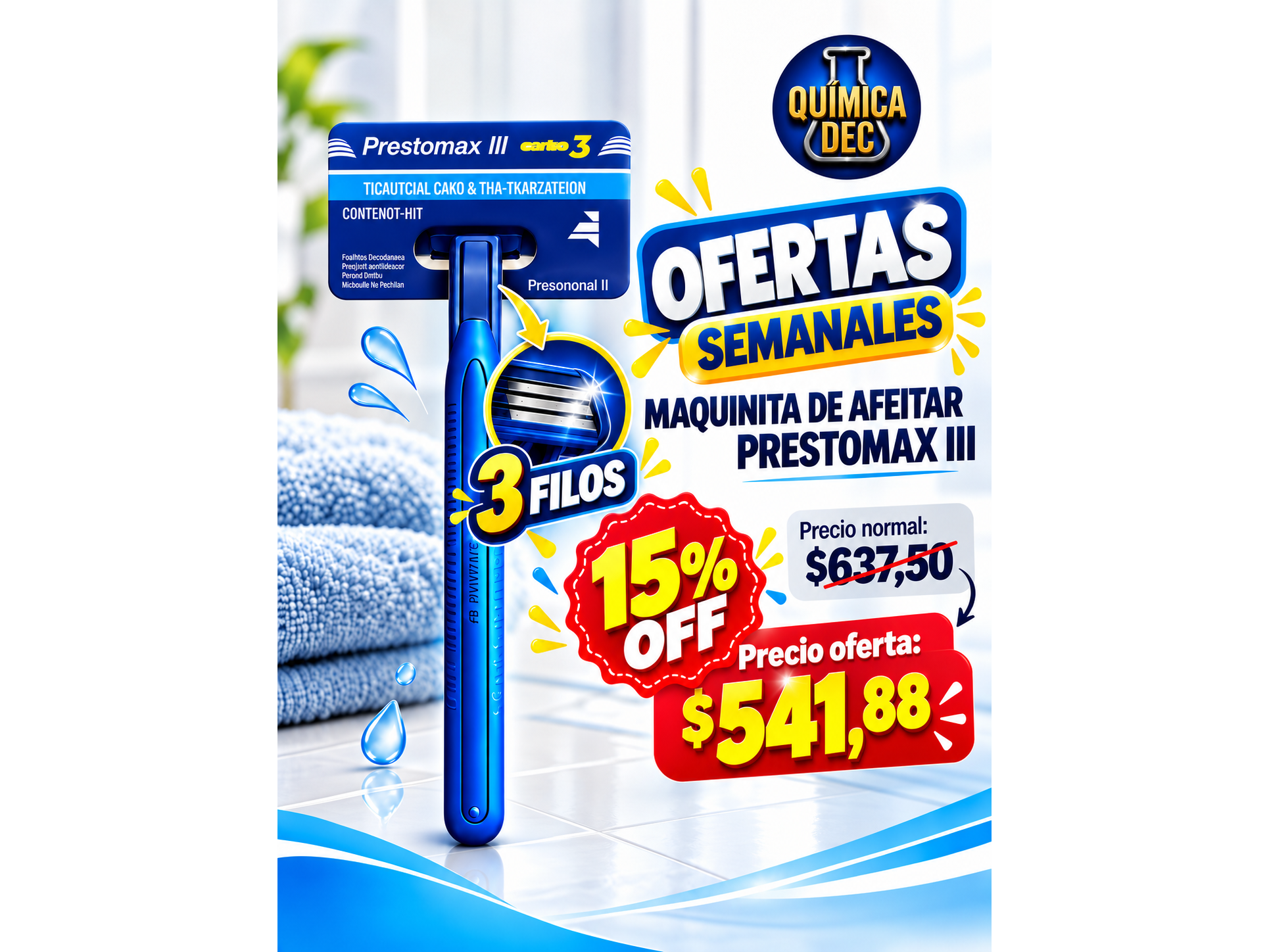 MAQUINITA DE AFEITAR "PRESTOMAX lll"