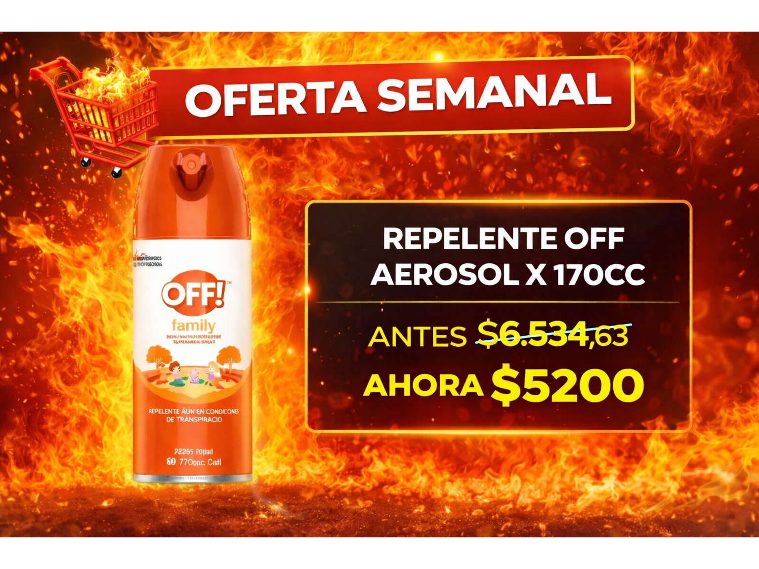 REPELENTE OFF AEROSOL X 170CC