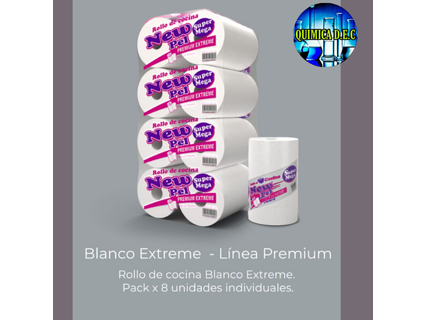 ROLLO COCINA NEW PEL EXTREME 200 PAÑOS X 8U (COD 77) ENV