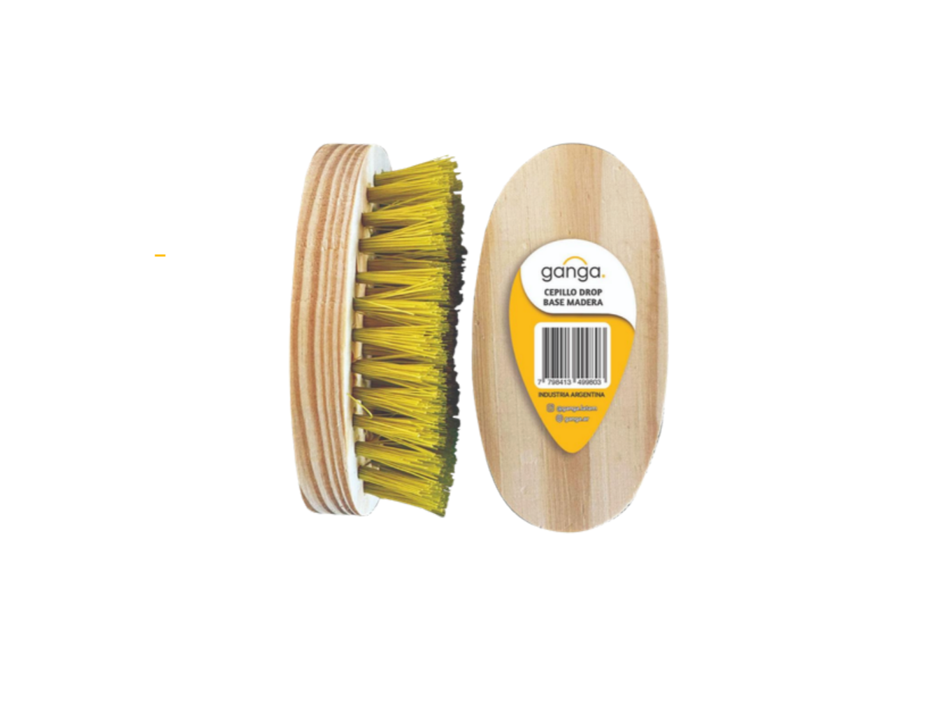 CEPILLO DE MANO BASE MADERA OVAL (DROP)