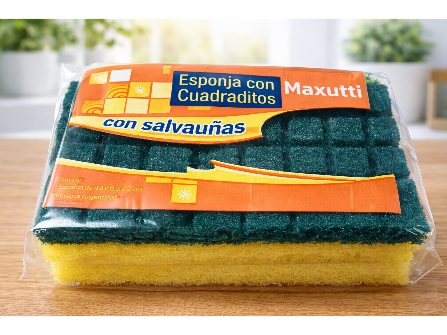 Esponja con cuadraditos C/ Salva Uñas (COD120)