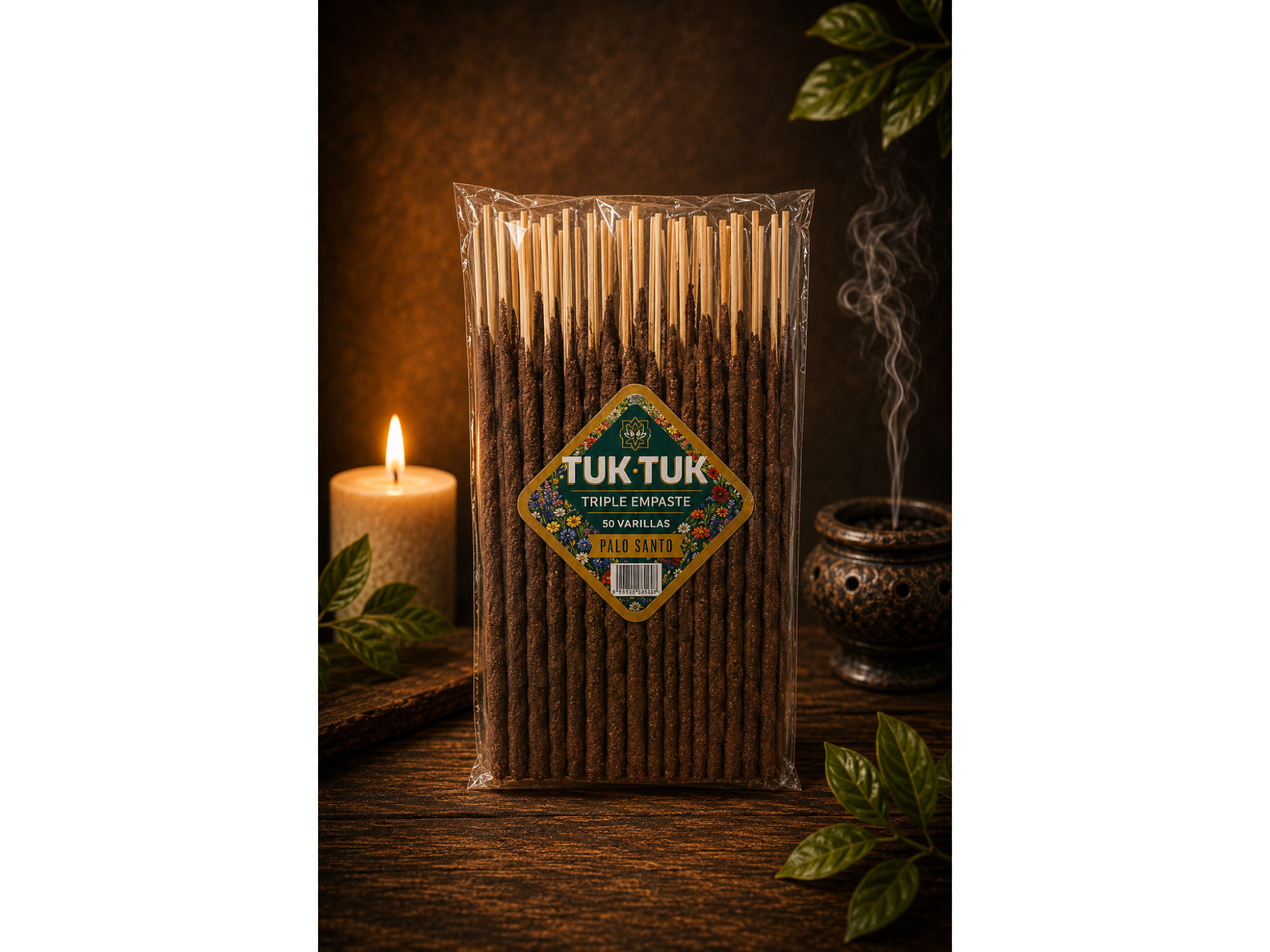 SAHUMERIOS TUK TUK TRIPLE EMPASTE PALO SANTO (X50U)