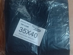 BOLSA CAMISETA 35X40 NEGRA REFORZADA X100U