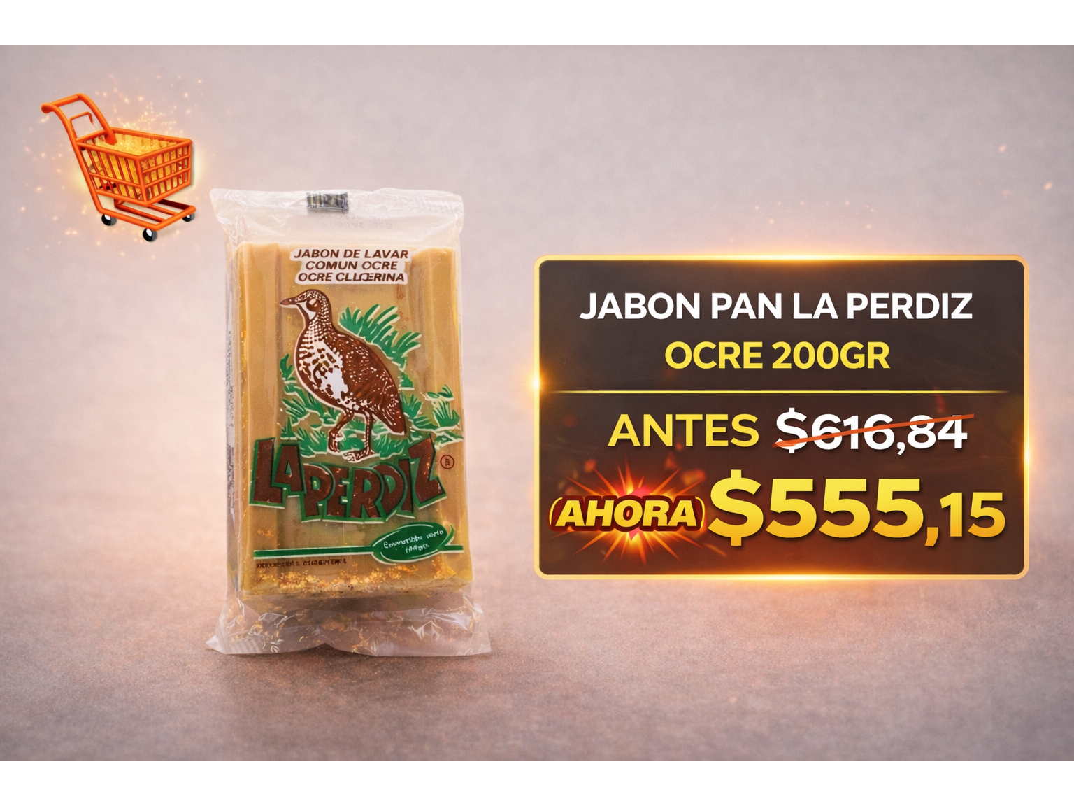JABON PAN LA PERDIZ OCRE 200GR