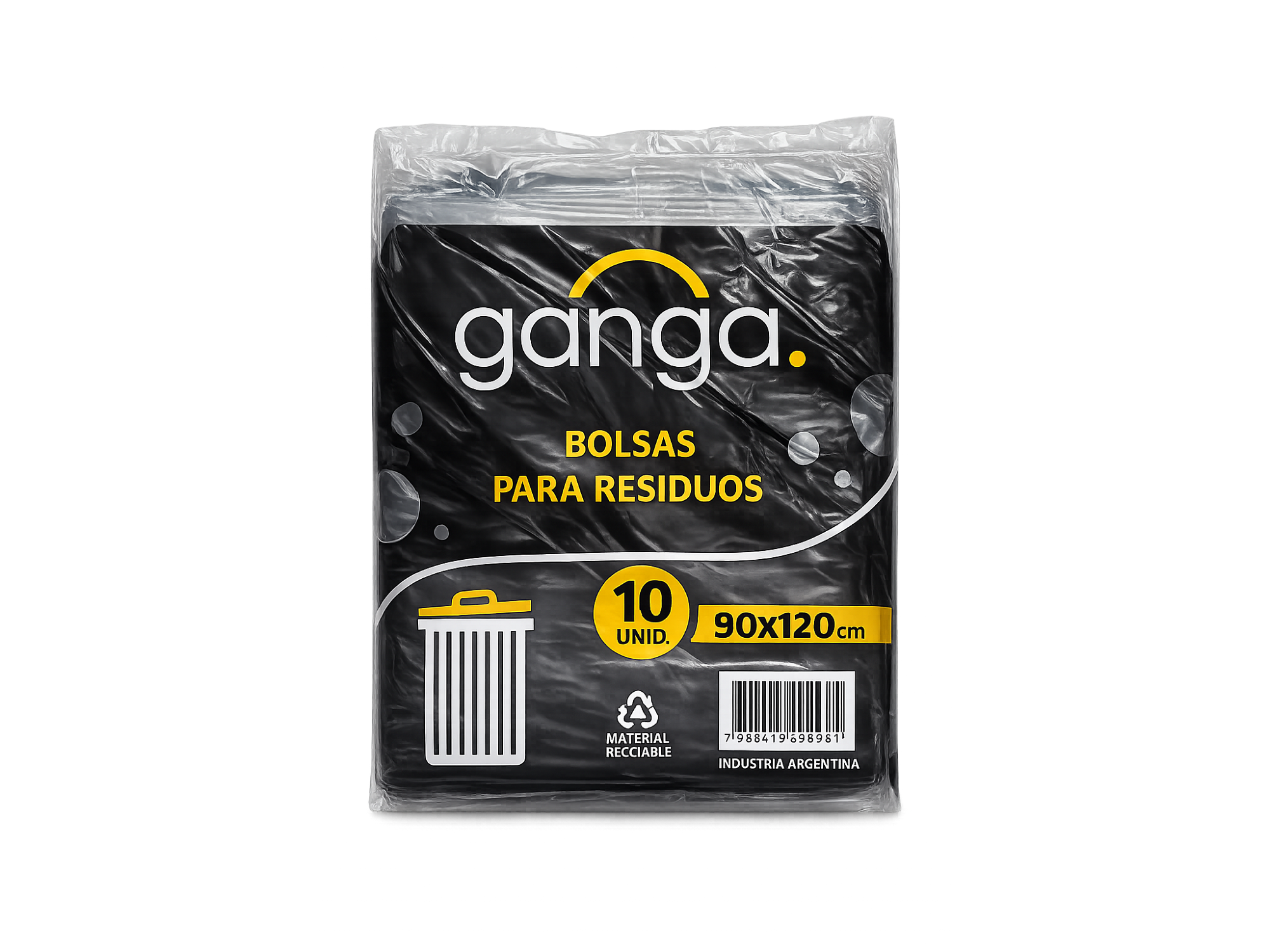 BOLSA DE RESIDUOS 90X120  X10U GANGA