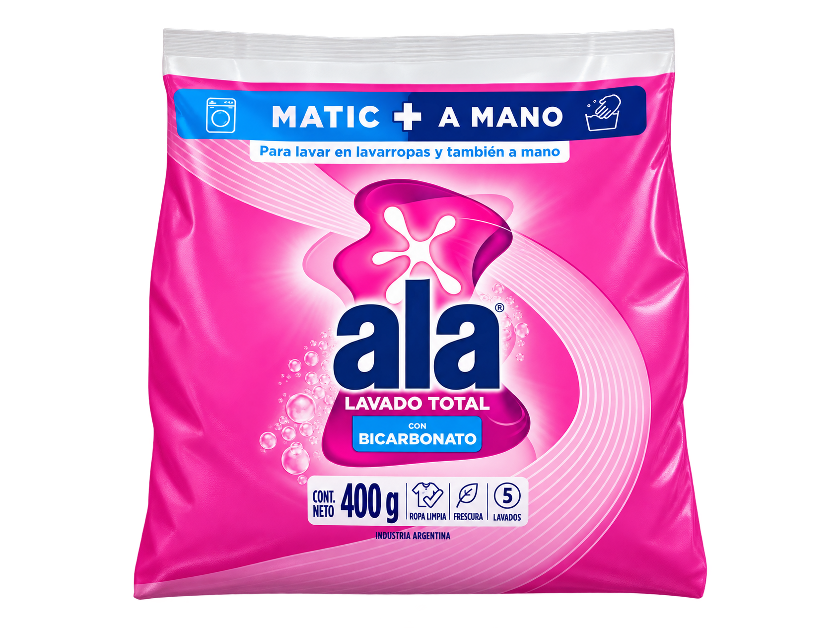 JABON POLVO ALA DUAL CON BICA X400GR (Rosado)