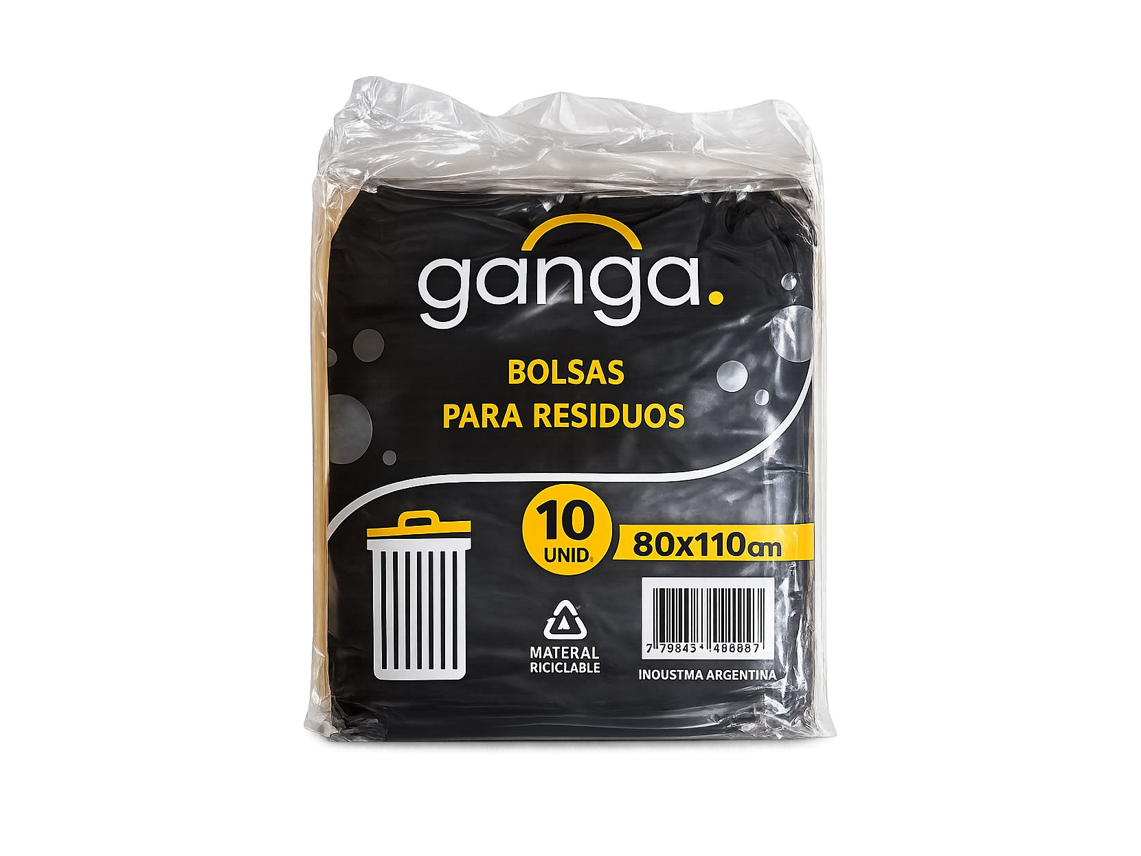 BOLSA DE RESIDUOS 80X110 X10U GANGA