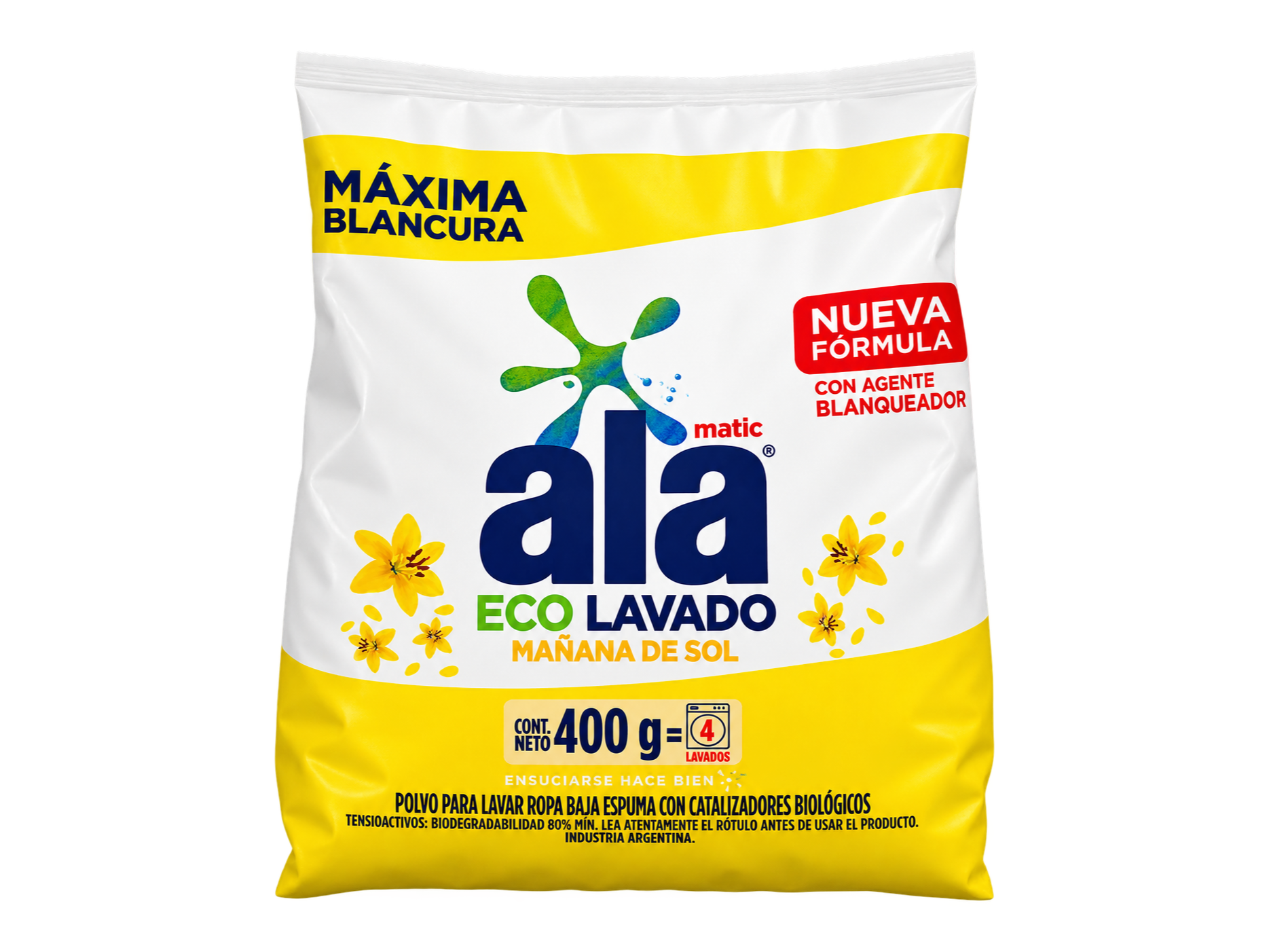 JABON POLVO ALA MATIC X400GR (AMARILLO)