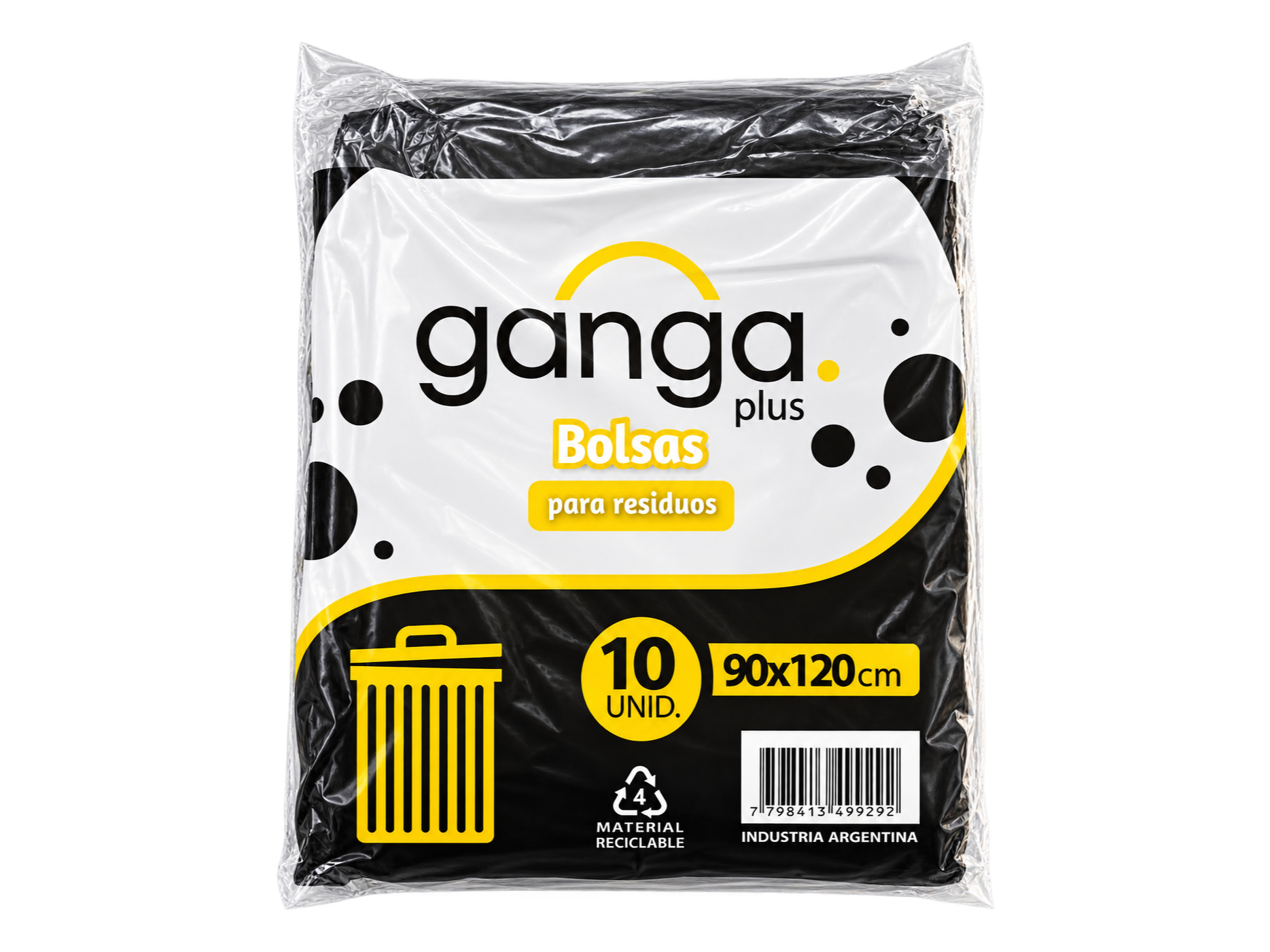 BOLSA  RESIDUOS 90X120  X10U GANGA PLUS