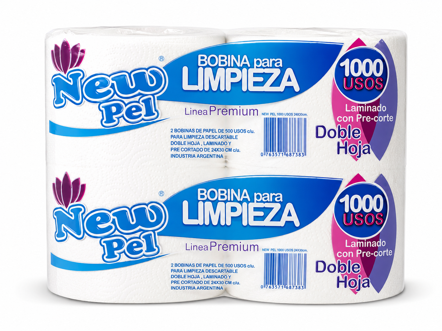 PAPEL INDUSTRIAL BOBINA D/HJ 24 CM ALTO NEW PEL (CODIGO 48 ) 2U X 1000 P