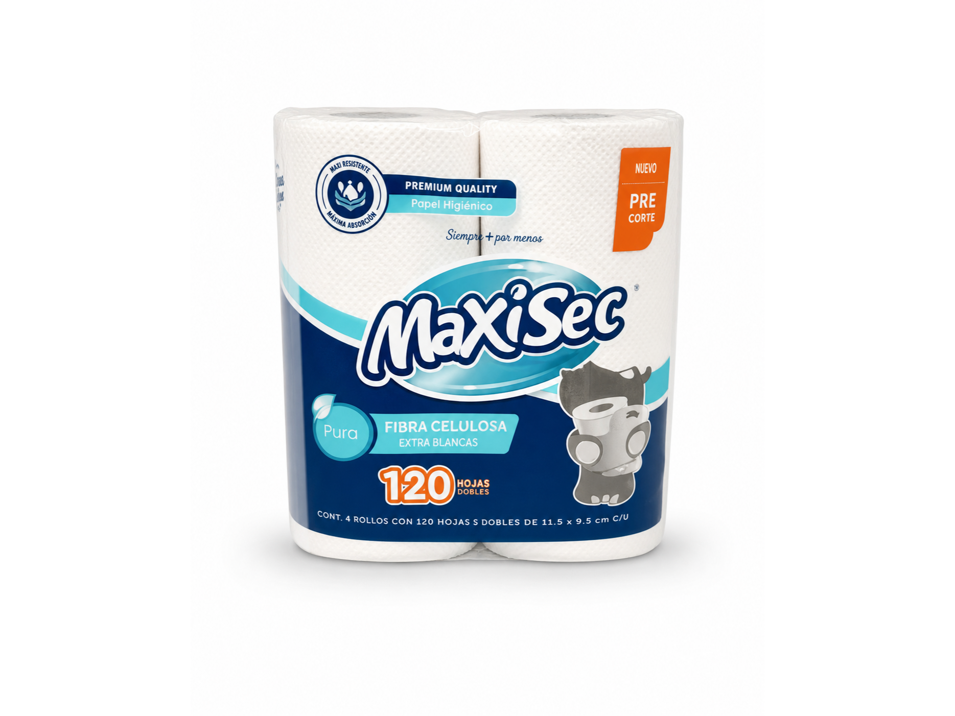 (DESDE 1 UNIDAD) PAPEL HIGIENICO X4U X 30MT (MAXISEC)BLANCO VIRGEN