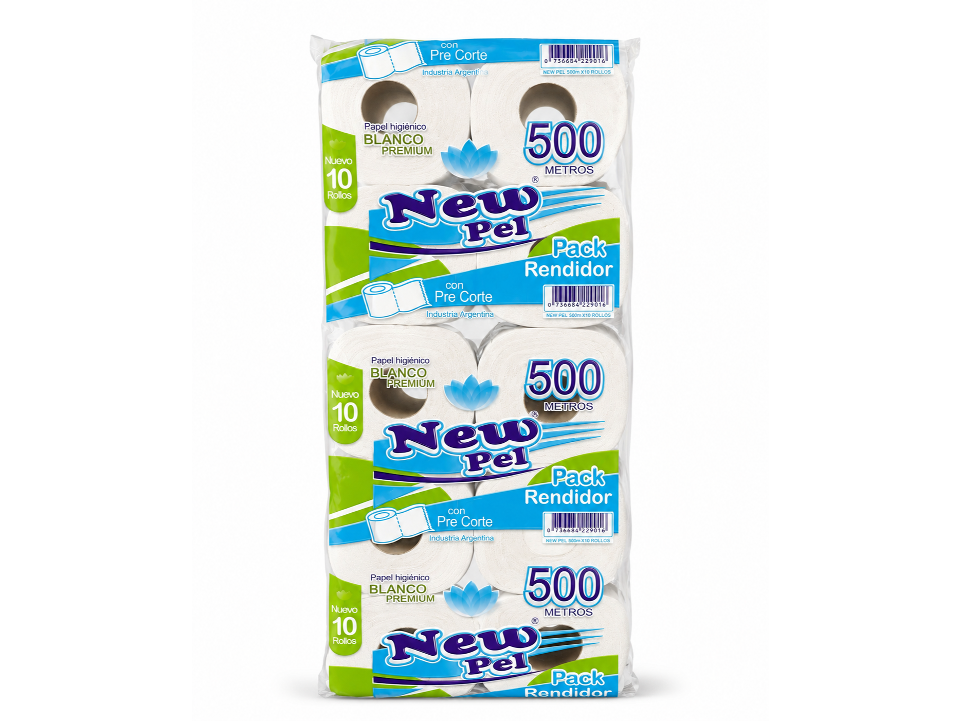 PAPEL HIGIENICO NEW PEL PACK RENDIDOR (CODIGO 131 ) 10U X 50 MTS