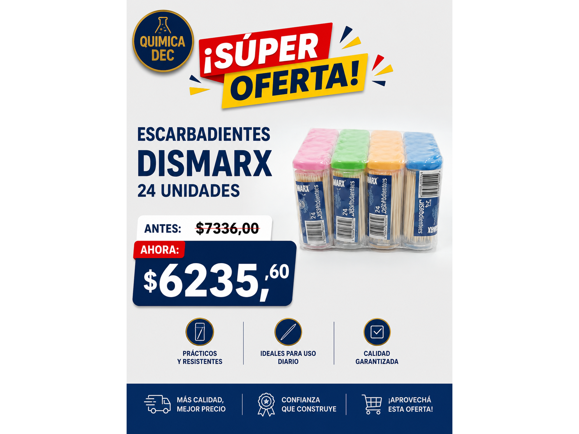 ESCARBADIENTES DISMARX 24 UNIDADES
