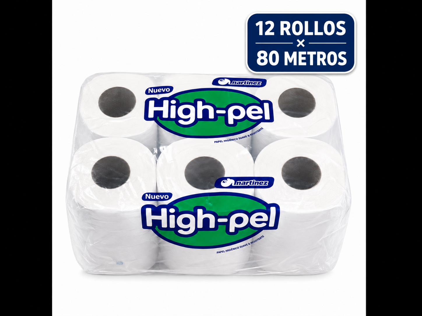 ( DESDE 1 UNIDAD) PAPEL HIGIENICO HIGH-PEL 12UX80MTS