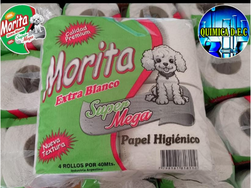 PAPEL (MORITA) 4U X 40MT DESDE 60 UNIDADES (VERDE)