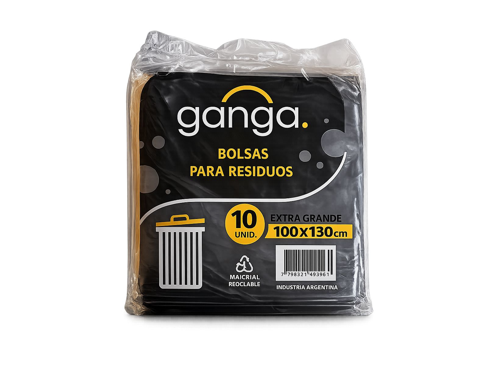 BOLSA DE RESIDUOS 100X130X 10U GANGA