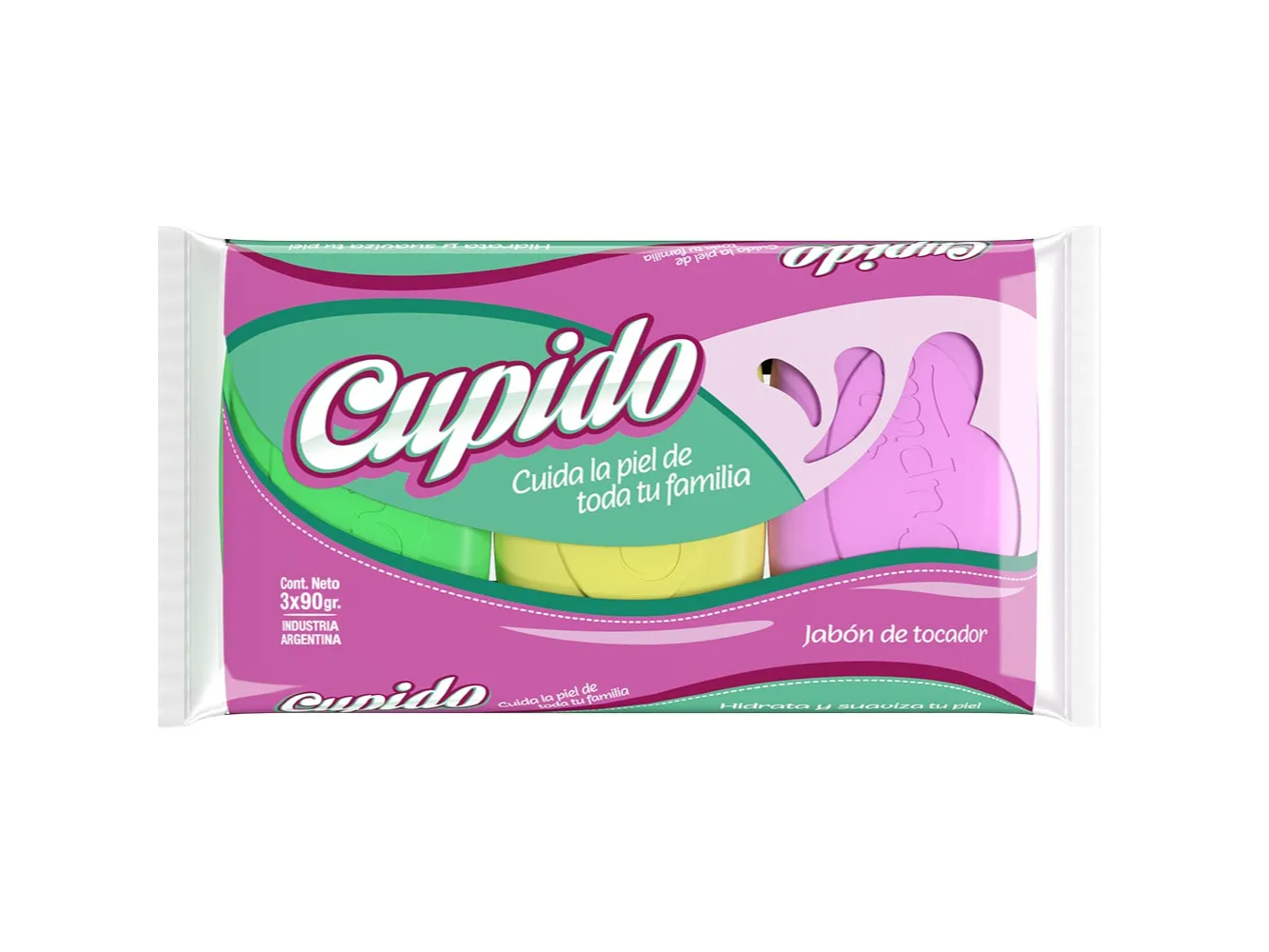 JABON TOCADOR 3 X 90GR(TRICOLOR) CUPIDO