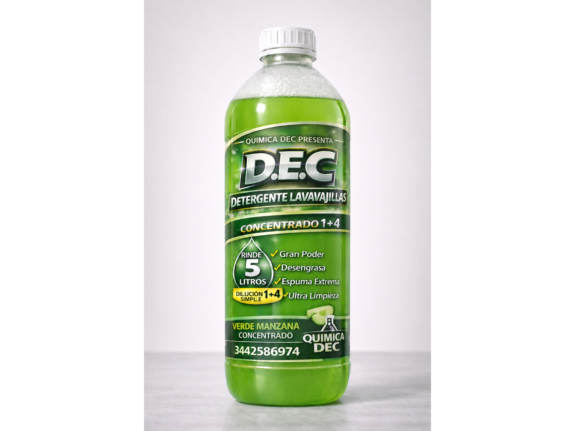 DETERGENTE MANZANA CONCENTRADO 1+4