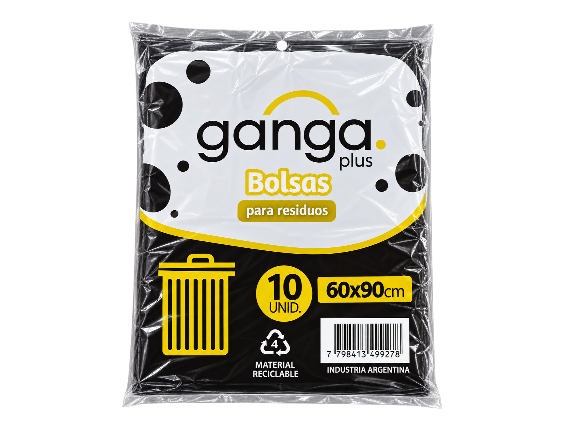 BOLSA  RESIDUOS 60X90  X10U GANGA PLUS