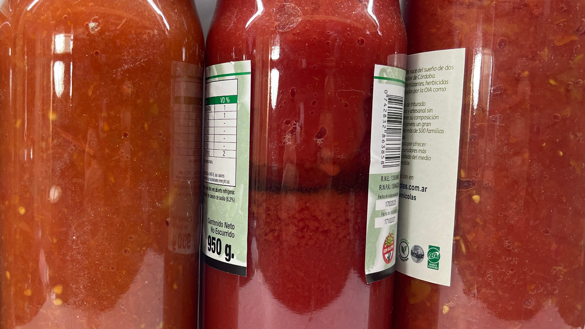 SALSAS DE TOMATE ORGÁNICAS