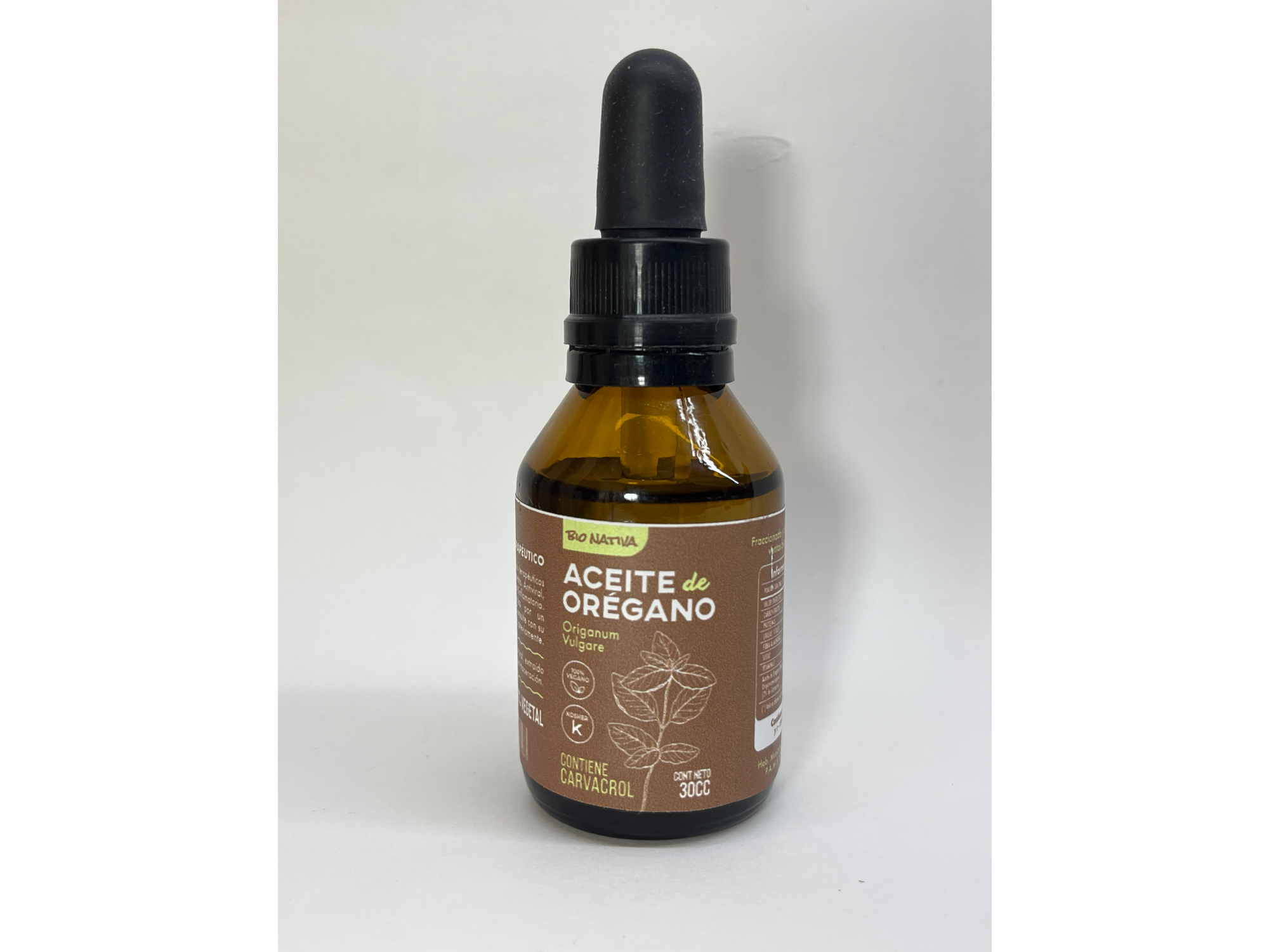 Aceite de Orégano Vegano Kosher Bio Nativa 30 cc