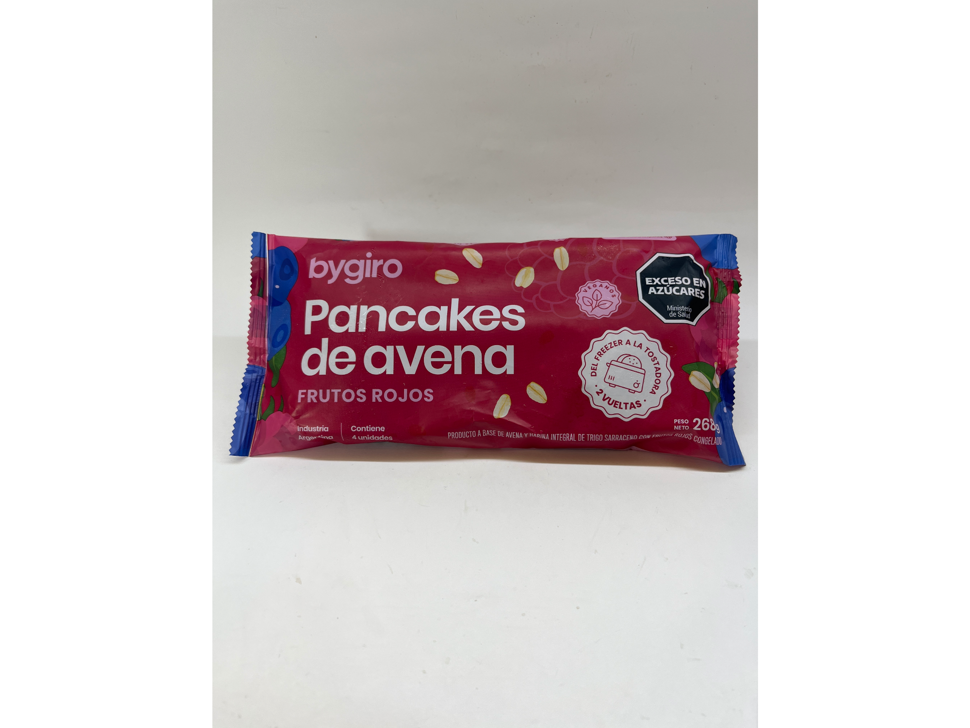 Pancakes de Avena Veganos Frutos Rojos Bygiro x 4