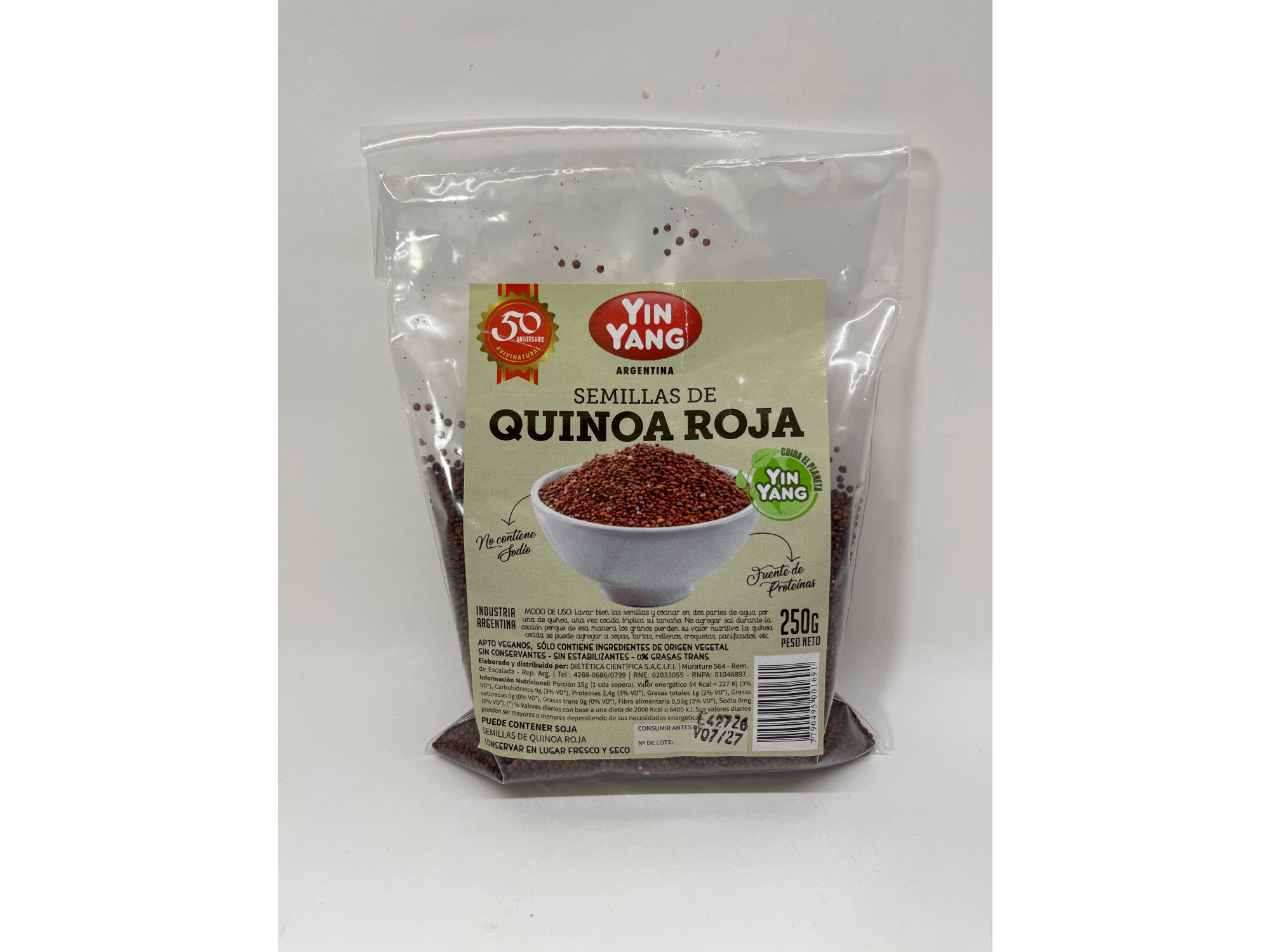 Semillas de Quinoa Roja Vegan Yin Yang 250 g