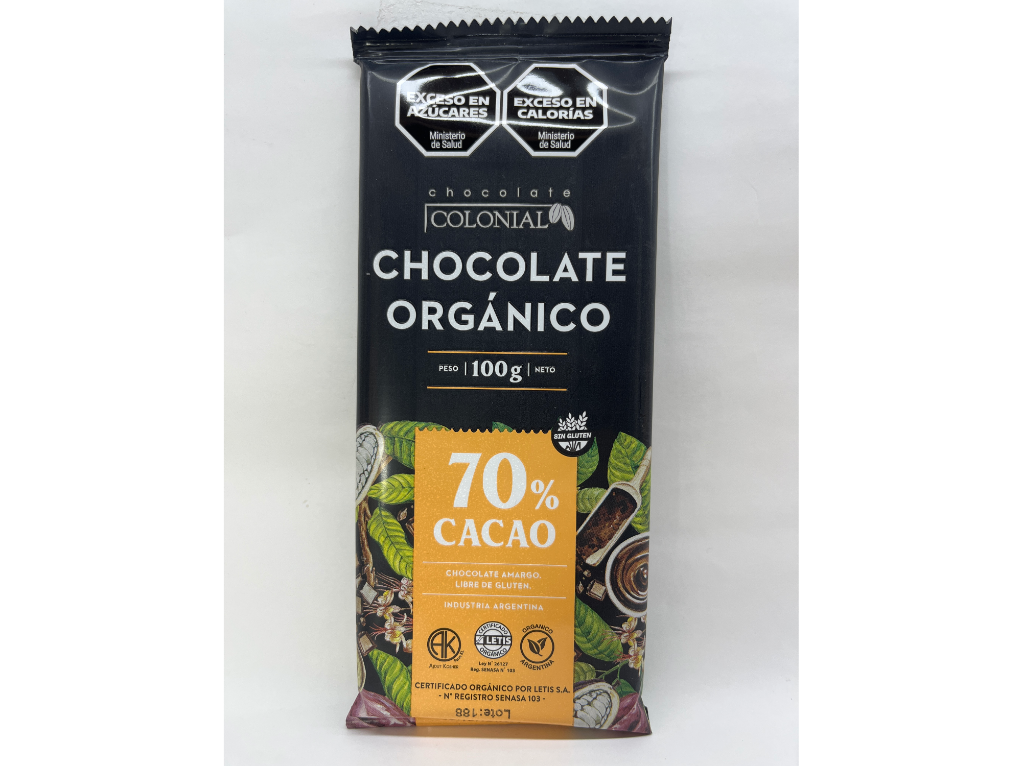 Colonial Orgánico 70% Cacao 100 gr