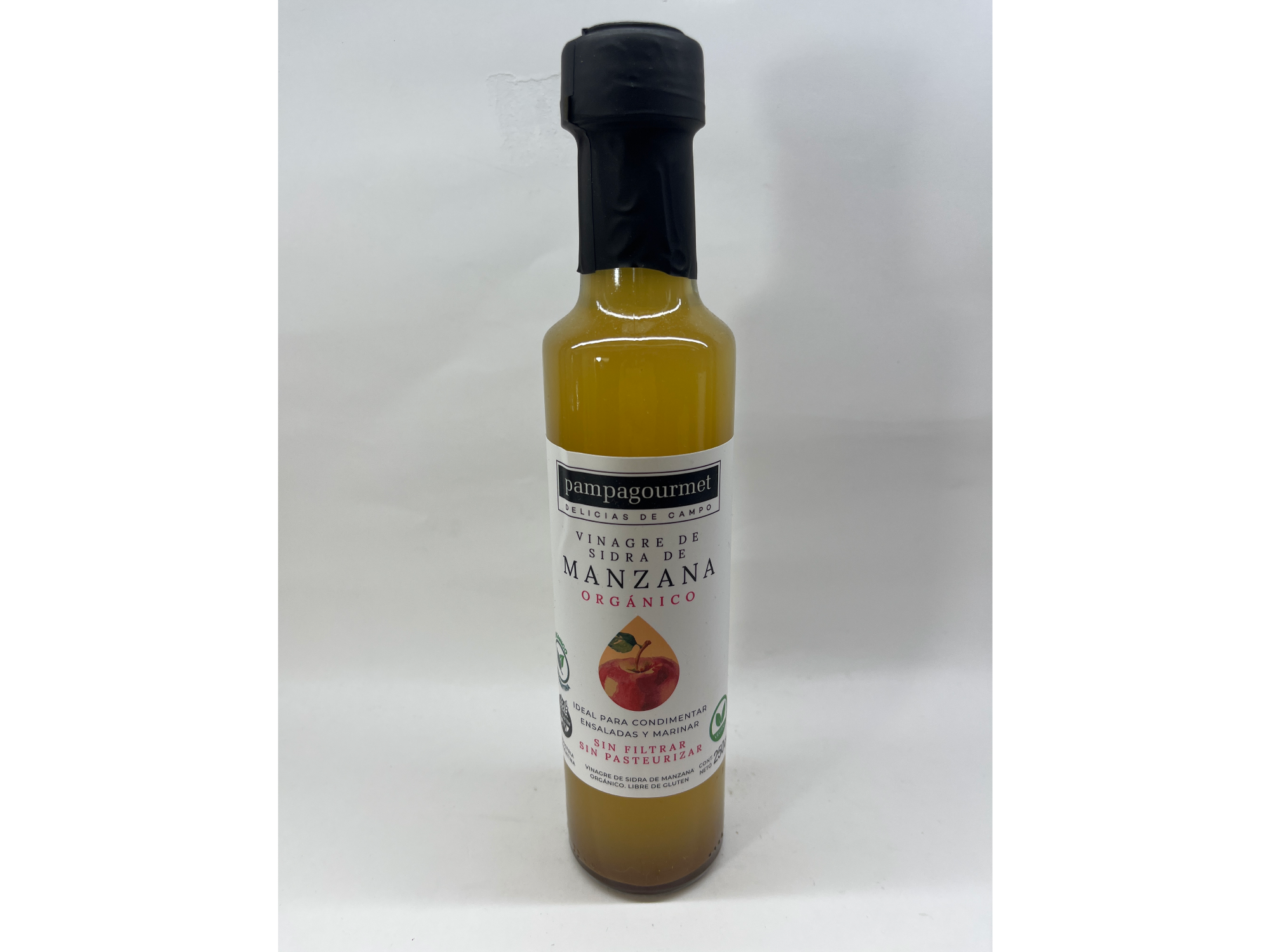 Vinagre de Manzana Orgánico Vegan Pampagourmet 250 cm3