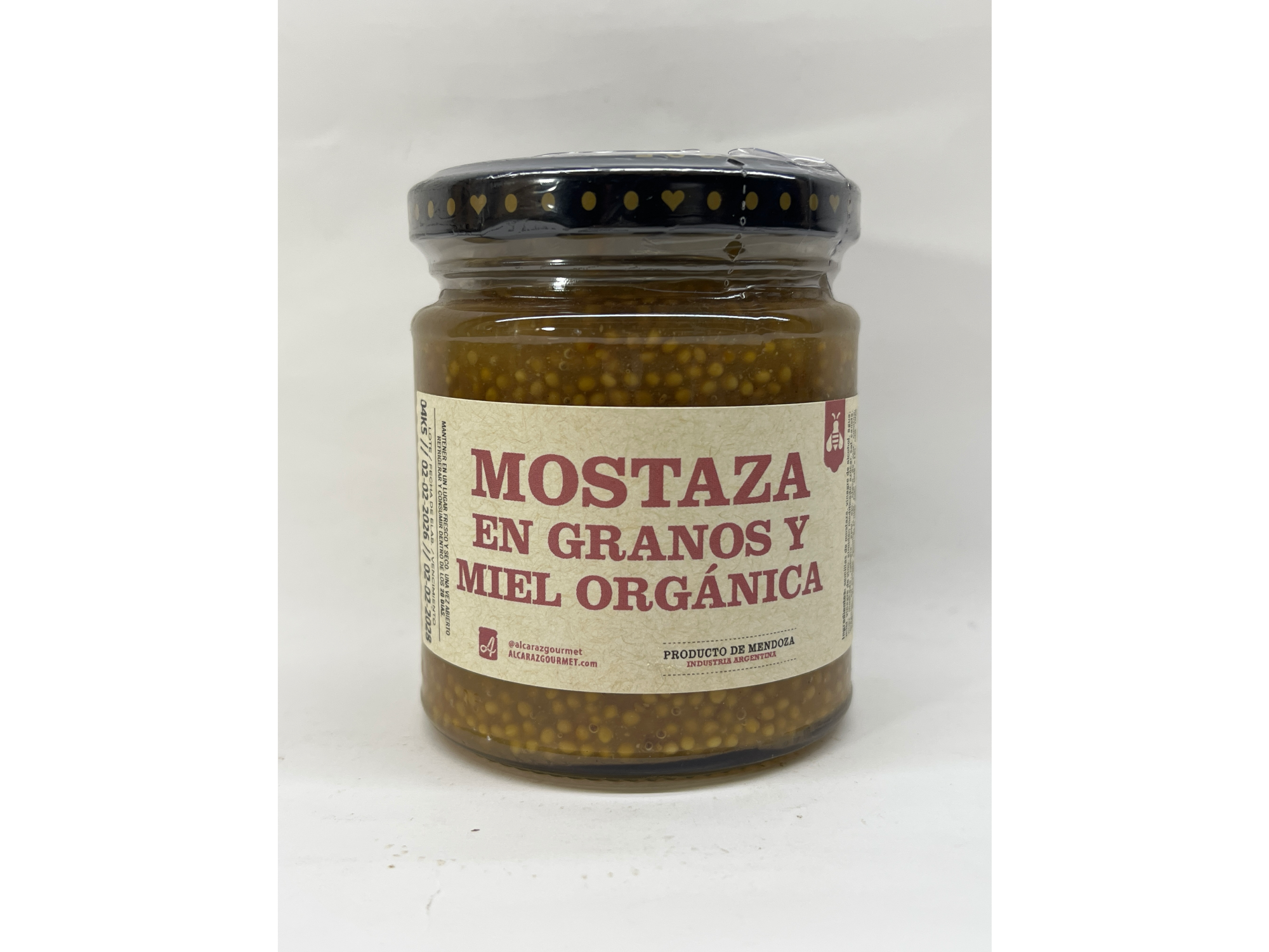 Mostaza en Granos y Miel Orgánica Recetas de Ent.190 gr