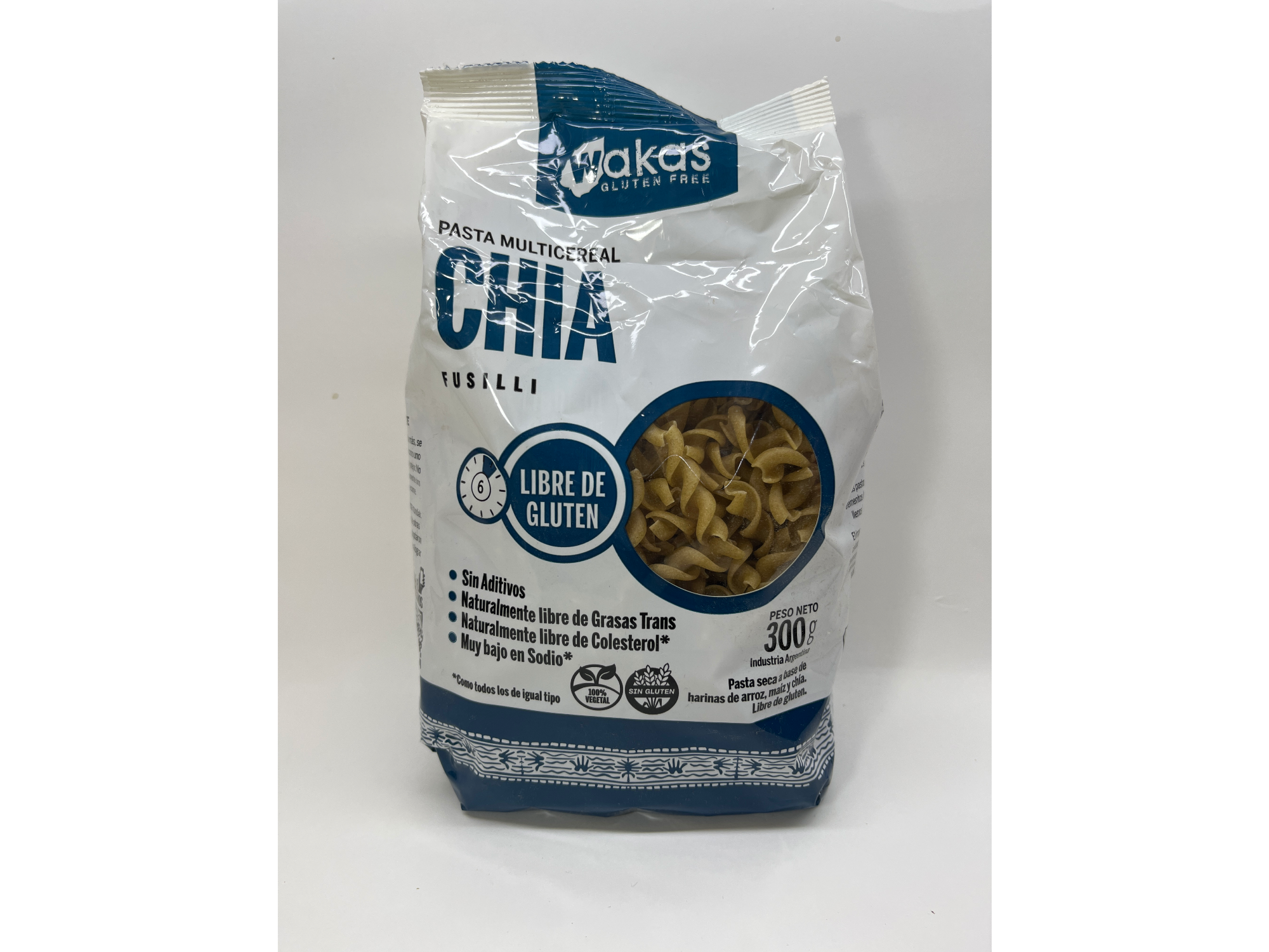 Wakas Fusilli Pasta Multicereal de Chia